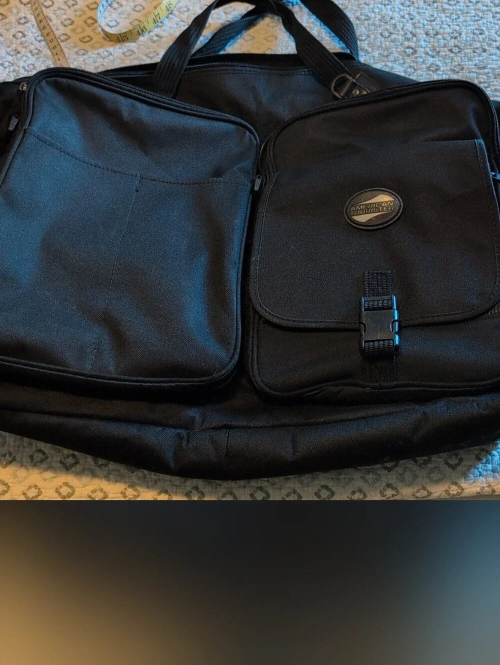 Men's Black Travel Duffel Bag